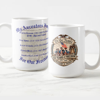 Caneca De Café Ancestrais Patriotas Americanos da Guerra Revoluci