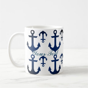 Caneca De Café Anchors Ahoy Náutico