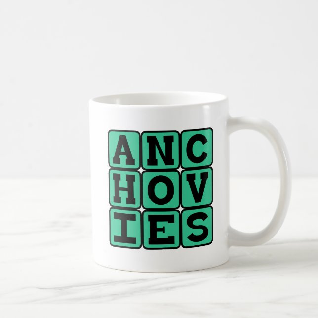 Caneca De Café Anchovas, Cobertura de Pizza (Direita)