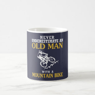 CANECA DE CAFÉ ANCIÃO COM UM MOUNTAIN BIKE