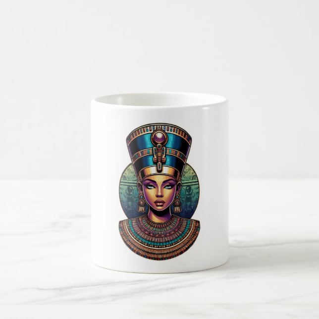 Caneca De Café Ancient Egyptian Queen [Nefertari] (Centro)
