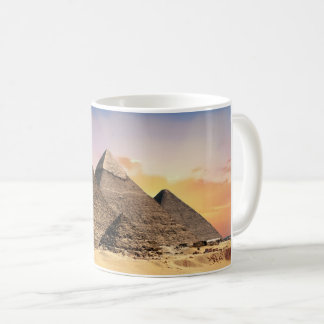 Caneca De Café Ancient Giza Pyramids at Sunset - Classic Ceramic 