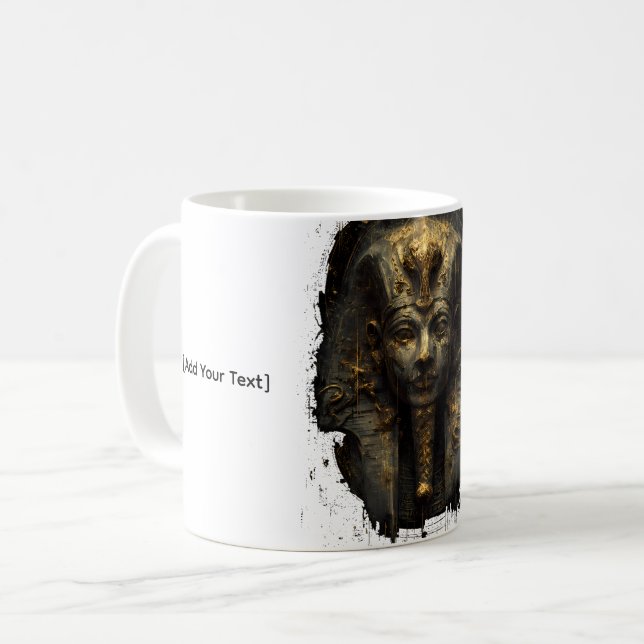 Caneca De Café Ancient Malice Egyptian Pharaoh Black Gold (Frente Esquerda)