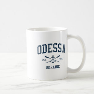 Caneca De Café Âncora De Barco E Remos Cruzados Navy Vintage Odes