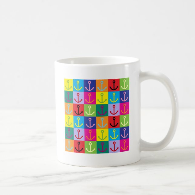 Caneca De Café Âncora do pop art (Direita)