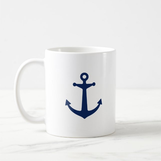 Caneca De Café Âncora dos azuis marinhos (Esquerda)