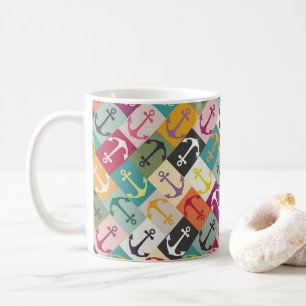 Caneca De Café âncora espinha de peixe mana