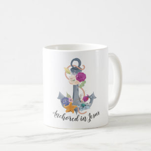 Caneca De Café Ancorado em Jesus Clássico Mug