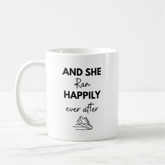 Caneca De Café And She Ran Happily Ever After Running Marathon