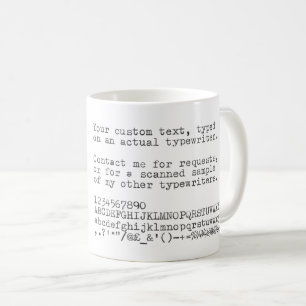 Caneca De Café Andamento da Olimpíada de Máquina de escrever real