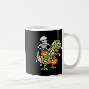 Caneca De Café Andando Mummy Dinossaur T Rex Halloween Engraçado