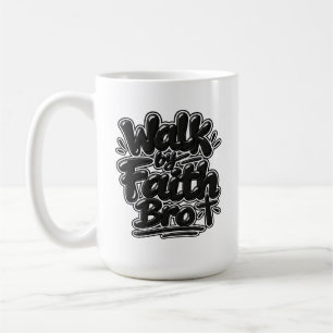 Caneca De Café Ande pela fé, irmão