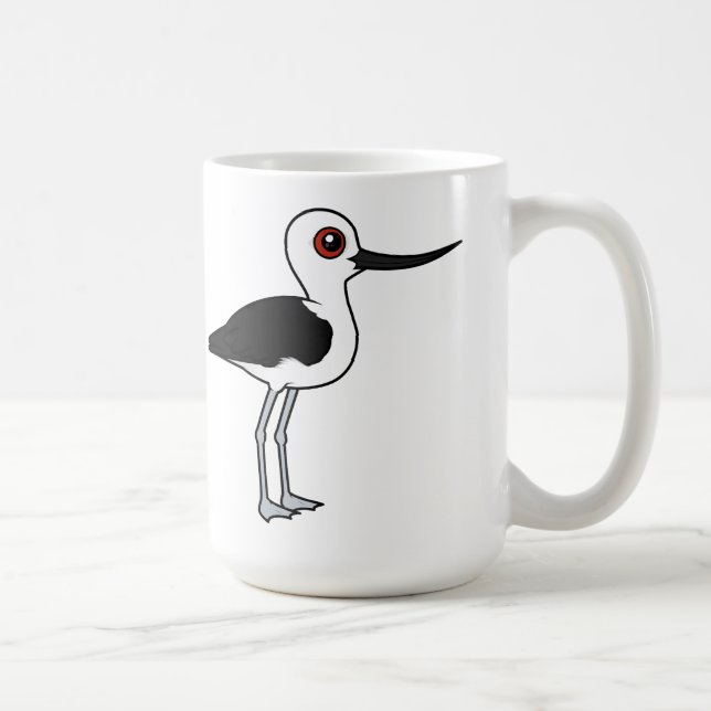 Caneca De Café Andean Avocet Cute Birdorable Bird (Direita)