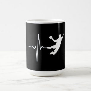 Caneca De Café Andebol - Batimento cardíaco do jogador de andebol