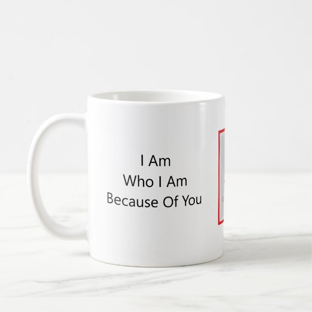 Caneca De Café Anders ArIistry * Sou O Que Sou Por Sua Causa * (Esquerda)