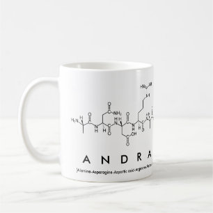 Caneca De Café Andra peptide name mug