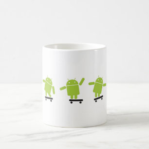 Caneca De Café Android Skateboarding