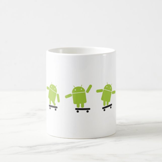 Caneca De Café Android Skateboarding (Centro)