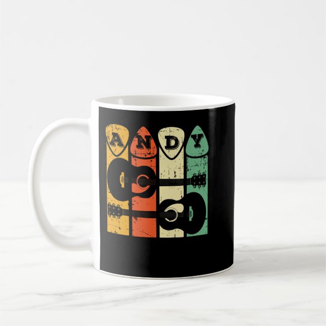 Caneca De Café Andy Guitar Retro Pick Andy Guitar Musical Retro (Esquerda)