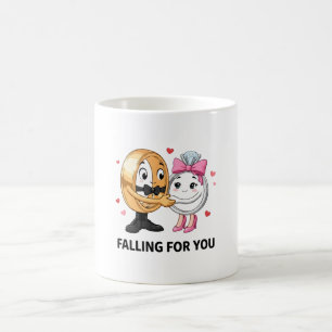 Caneca De Café Anéis de Noiva Proposta Cartoon Fofo