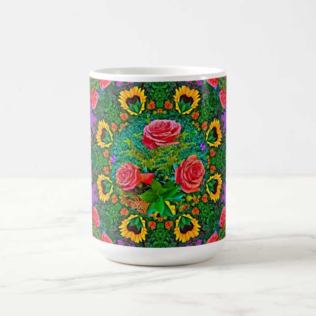 Caneca De Café Anéis Rosa Rosa Rosa Rosa Rosa 4 (Centro)