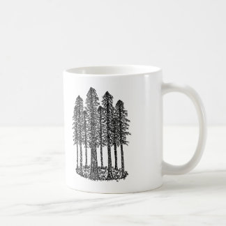 Caneca De Café Anel da catedral (esboço litoral das sequóias