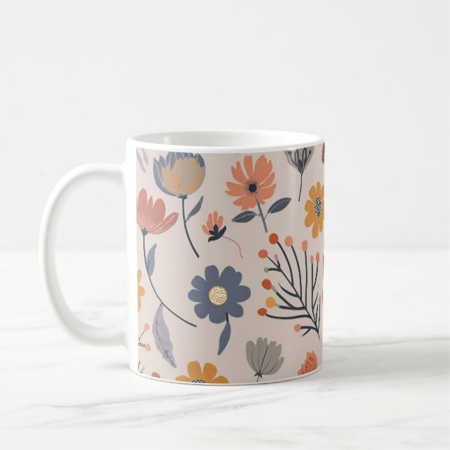 Caneca De Café Anêmonas das flores da primavera (Esquerda)