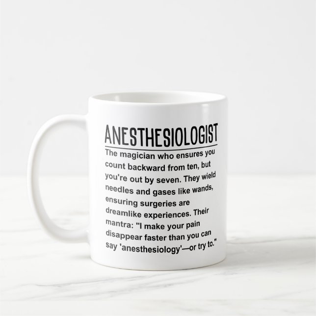 Caneca De Café Anestesiologista (Esquerda)