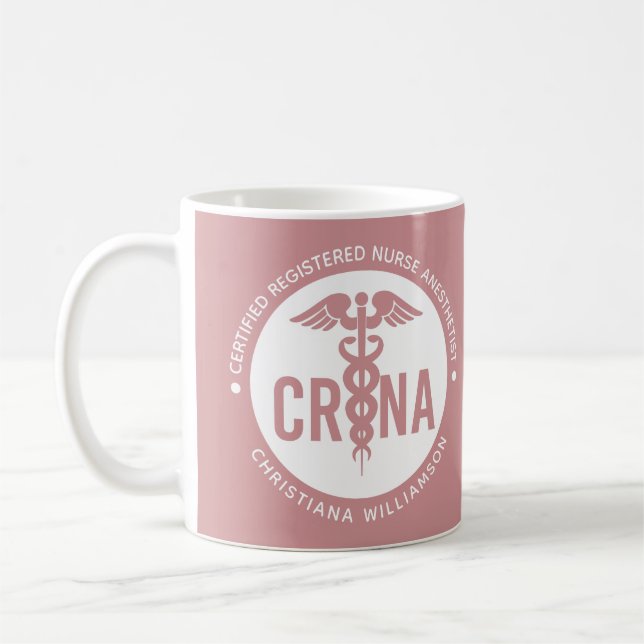 Caneca De Café Anestesista de Enfermeira Registrada Certificada C (Esquerda)