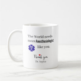 Caneca De Café Anestesista Obrigado Nome Personalizado