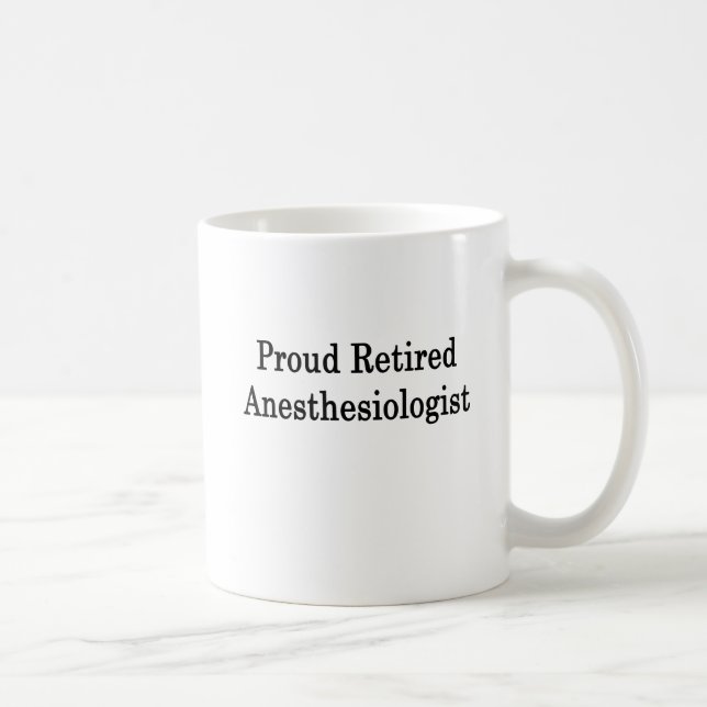Caneca De Café Anesthesiologist aposentado orgulhoso (Direita)