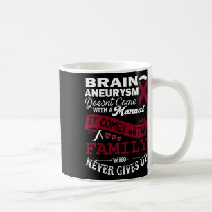 Caneca De Café Aneurisma Sensibilização Burgundy Suporte à Famíli