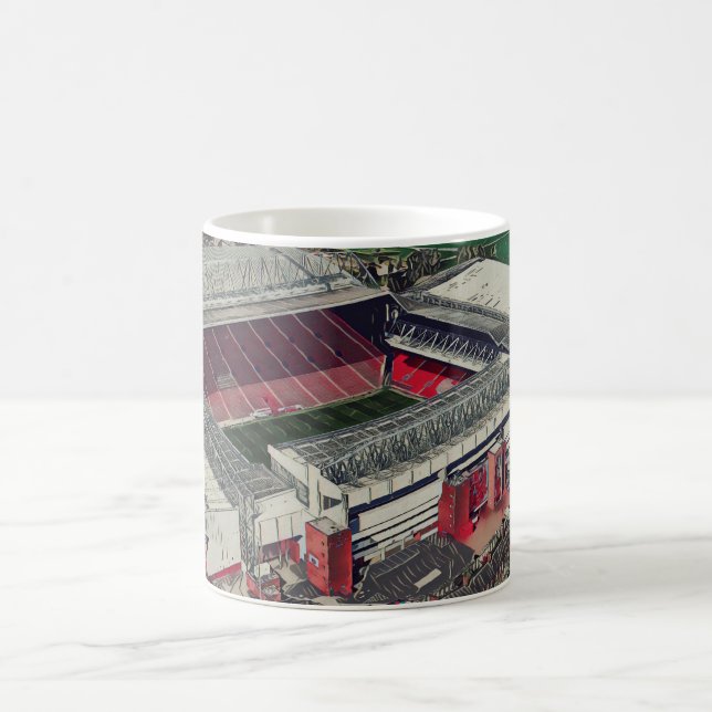 Caneca De Café Anfield Stadium Liverpool - Artistic Watercolour (Centro)