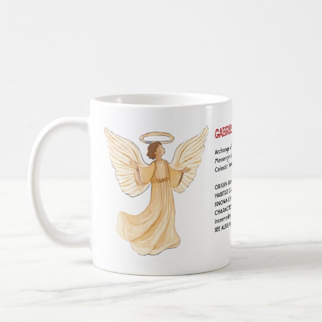 Caneca De Café Angel Gabriel Lexicon, Herald dos Planos Divinos (Esquerda)