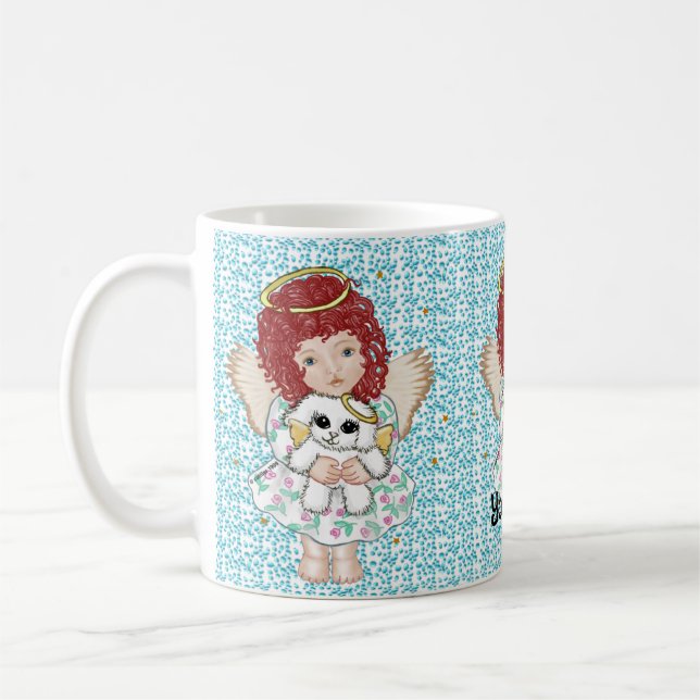 Caneca De Café Angel Holding Cog (Esquerda)