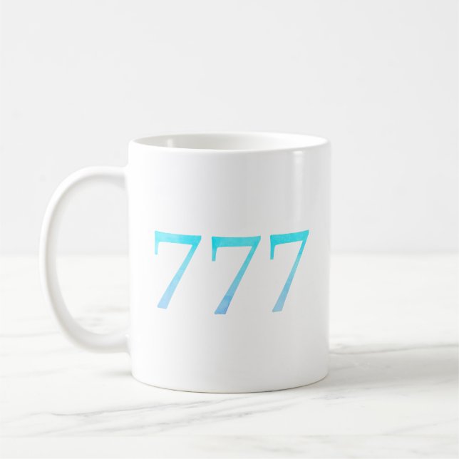 Caneca De Café Angel Number 777 - Boa Sorte (Esquerda)