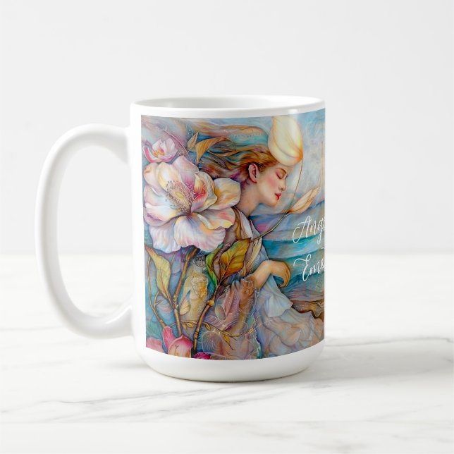 Caneca De Café Angel Of Emotion Turquoise Mug (Esquerda)