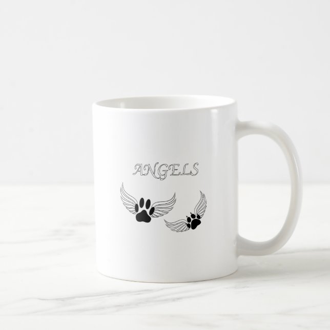 Caneca De Café Angel Pet Paws (Direita)