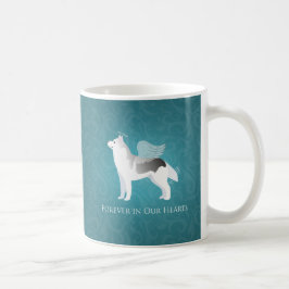 Caneca De Café Angel Silver Siberian Husky Dog Pet Memorial