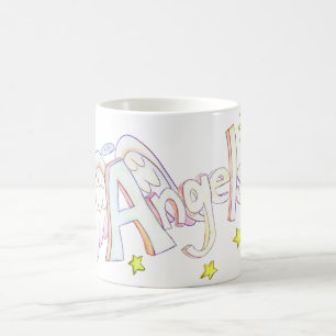 Caneca De Café Angel Wings Word Art Copo Personalizado de Café