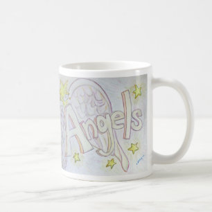 Caneca De Café Angel Wings Word Art Personalizar Café Mug