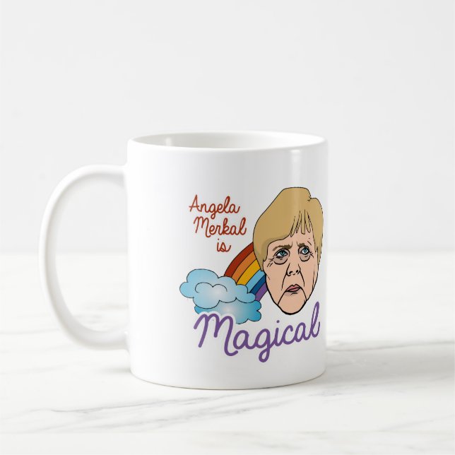 Caneca De Café Angela Merkel é mágica - - (Esquerda)