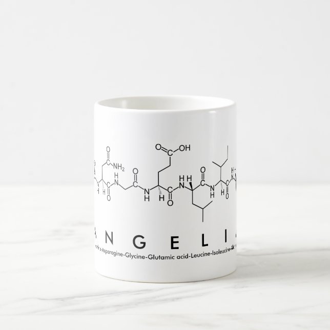 Caneca De Café Angelia peptide name mug (Centro)