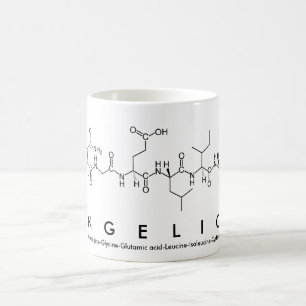 Caneca De Café Angélica peptide name mug