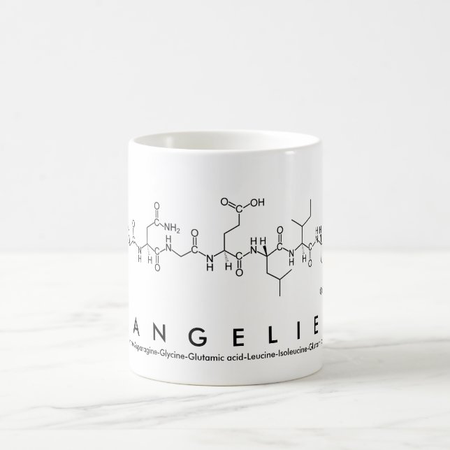 Caneca De Café Angelie peptide name mug (Centro)