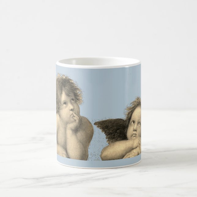 Caneca De Café Angels anjo Raffael - Madonna Sixtina Raphael - (Centro)