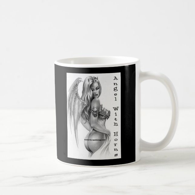 Caneca De Café angelwithhornsbnwflash (Direita)