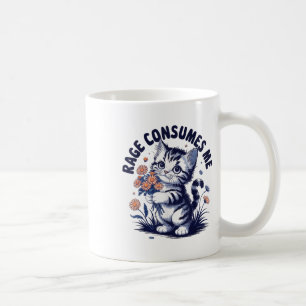 Caneca De Café Anger Angry Emotion Engraçado Rage me consome -