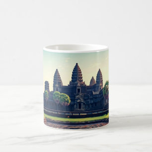 Caneca De Café Angkor Wat Cambodja no amanhecer