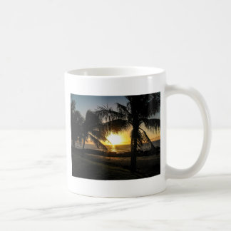 Caneca De Café Angra dos tubarões do por do sol de Havaí